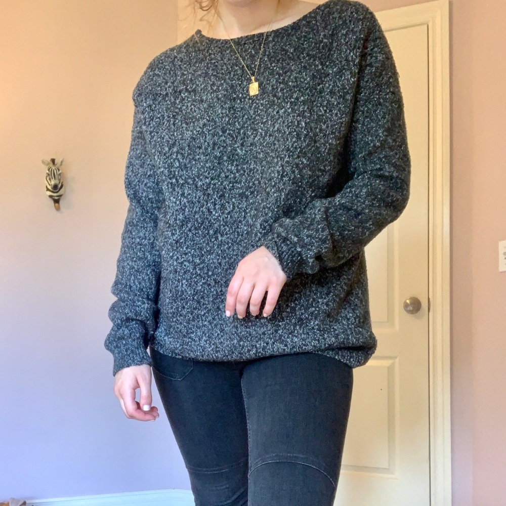 Slouchy gray sweater